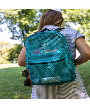 Summit Ridge Aqua Mesh Backpack for Kids & Adults | Perfect for School, Beach, Travel | Colorful Transparent Design with Padded Straps - Buy Online on GoSupps.com