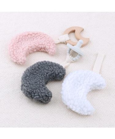 Apooke Baby Schnuller-Clip Trailer | Soft Plush Moon Toy Pacifier Chain | Anti-Drop Bite Ring Organizer for Infants | Ideal Baby Decorations & Gifts for Boys & Girls - Buy Online on GoSupps.com