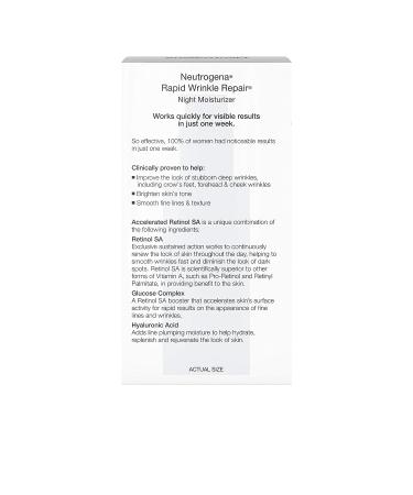 Neutrogena Rapid Wrinkle Repair Anti-Wrinkle Night Moisturizer 1 fl. Oz - Buy Online on GoSupps.com