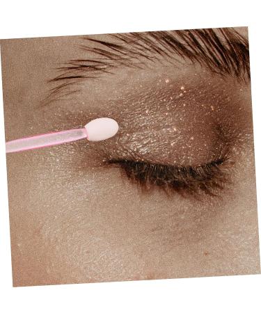 Mikinona 100pcs Eye Shadow Stick Eyeliner Applicator Brush Eyeshadow Applier Comestic Mini Pink Rubber Cotton 6.20X0.50X0.50CM Pink - Buy Online on GoSupps.com