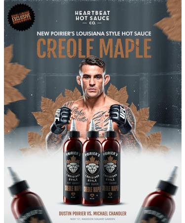 Poirier's Louisiana Style CREOLE MAPLE Hot Sauce by Dustin Poirier and Heartbeat Hot Sauce Co. 177ml (6oz) 177 ml (Pack of 1) - Buy Online on GoSupps.com