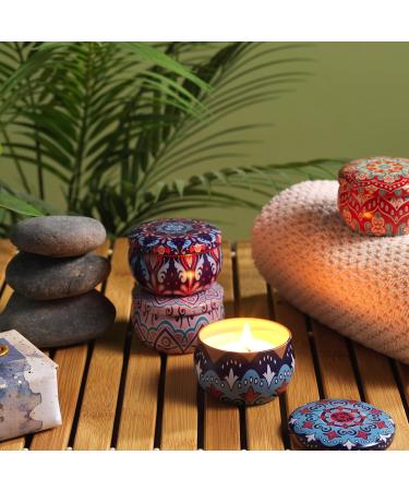 Shop Scented Candles Gift Set for Women | 10% Essential Oil Aromatherapy | 4 Pc Stress Relief | 120h Soy Candles for Home & Special Occasions - Buy Online on GoSupps.com