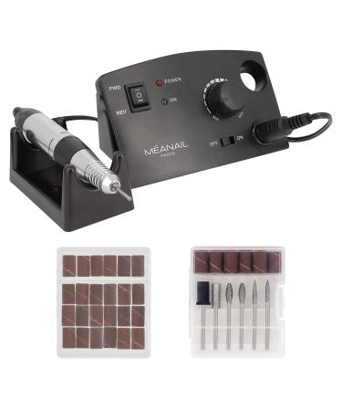 Electrical professional nail miller manicure & pedicure Meanail Paris 35 000 rpm 6-part diamond milling cutters set + 30 grinding sleeve Electric nail file Gelnails Professional & beginner Nail miller Black