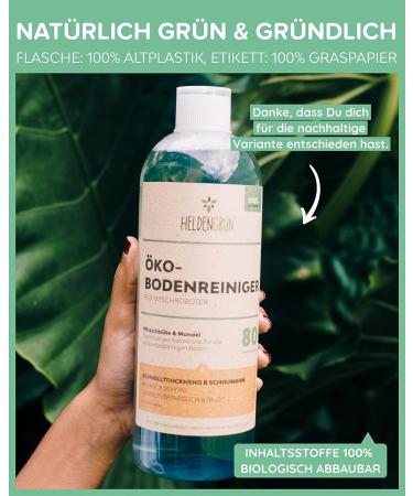 Heldengr n KO Floor Cleaner for Moped Robots - Peach Blossom & Almond - Quick-Drying Foam Arm Strip-Free - 4x1000ml (1L Pack) - International Shipping Available - Buy Online on GoSupps.com