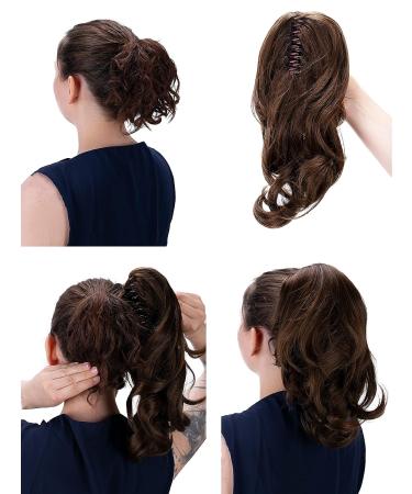 CAISHA by PRETTYSHOP 14 Wavy Clip On Ponytail - Gray Mix | Heat-Resistant Synthetic Fibres | Butterfly Clip Hairpiece | H126 - Buy Online on GoSupps.com