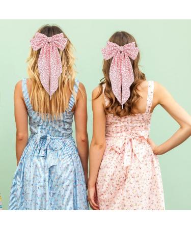 Shop Wllhyf Pink Big Bow Hair Clips - Silky Satin 90s Style Hairpins for Women & Girls | International Shipping - Buy Online on GoSupps.com