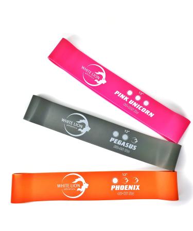 White Lion Athletics Heavy Duty Glute Bands | Resistance Bands for Mini Band Exercise | Resistance Bands for Strength Training Yoga Barre Bodybuilding Pilates |