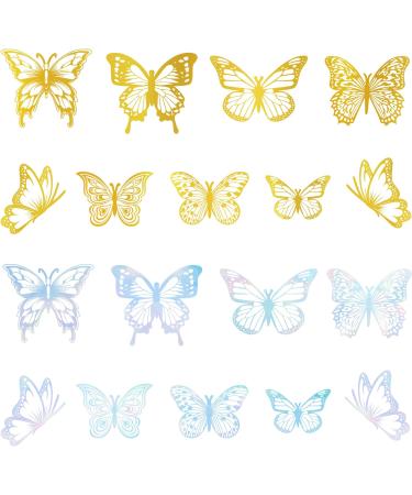 Blumomon 36 Pcs Butterfly Cupcake Toppers Butterfly Birthday Cake Toppers Decoration for Birthday Party Baby Shower Wedding Party Wall Decoration Gold/Silver - Buy Online on GoSupps.com
