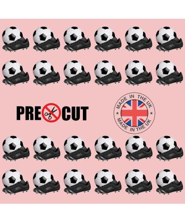 24 x Precut Football And Boot Edible Cupcake Topper Wafer Rice Paper Decoration For Cakes - Buy Online on GoSupps.com