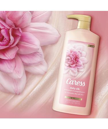 Caress Hydrating Body Wash, Silk Extract & Floral Oil, 25.4 Fl Oz (Pack of 4) - Buy Online on GoSupps.com