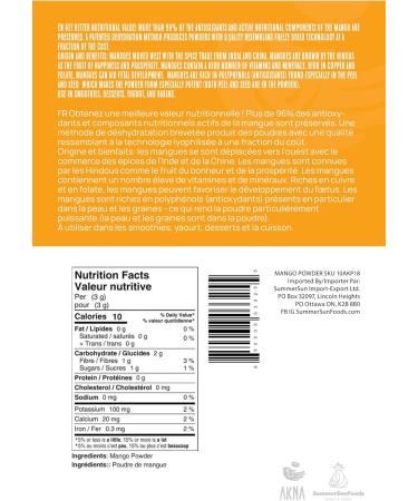 AKNA Organic Mango Fruit Powder 2 x 227g Resealable Bags - Buy Online on GoSupps.com