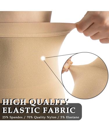Ailaka Graduated Compression Pantyhose 20-30mmHg - High Waist Support Stockings for Varicose Veins & Edema - X-Large Beige (1 Pair) - Buy Online on GoSupps.com