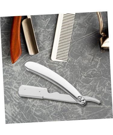 Frcolor Straight Edge Razor for Men - Stainless Steel Manual Blade Holder for Hairdressers & Eyebrow Trimming - Premium Quality Beard Razor - Buy Online on GoSupps.com