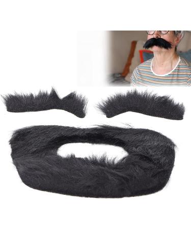 Fake Mustache and Fake Eyebrows Kit Self Adhesive Beard Eyebrow Stickers Fancy Costume Fake Beard for Masquerad Costume Party - Buy Online on GoSupps.com
