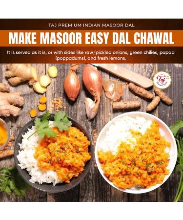 TAJ Premium Indian Masoor Dal Red Lentils - 4 lbs Jar - Buy Online on GoSupps.com