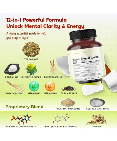 Ultra All-in-1 Yerba Mate L-Theanine Rhodiola & Panax Ginseng Supports Mental Focus & Natural Energy 150 Capsules 150 count (pack of 1) - Buy Online on GoSupps.com