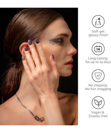NAILOG Semi Cured Gel Nail Strips 34 pcs Salon-Quality Gel Nail Stickers Long Lasting Nail Wraps for Women with Soft Gel Finish Milky Way - Buy Online on GoSupps.com