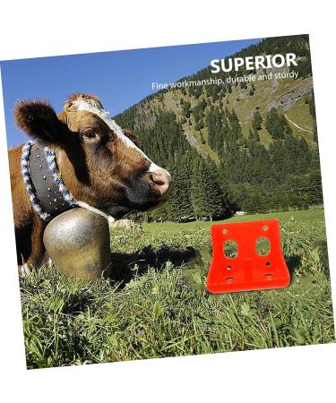 BESPORTBLE 2pcs Cattle and Sheep Lick Brick Box Plastic Tray Livestock Feeder Poultry Breeding Equipment Animal 16.6x16.6cm Orange - Buy Online on GoSupps.com