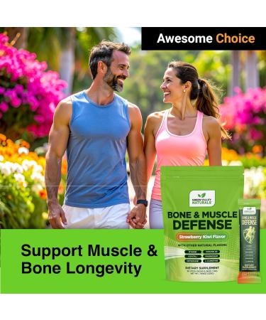 GREEN VALLEY NATURALS Bone and Muscle Defense Stick Pack Health Support for Women & Men - Buy Online on GoSupps.com