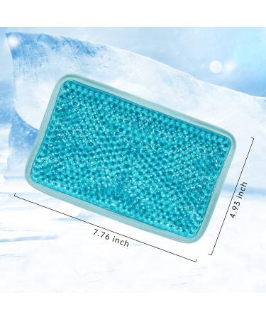 Gel Beads Ice Pack with Strap - Reusable Hot & Cold Compress for Various Body Parts - 7.76''x4.93'' (Blue) - Buy Online on GoSupps.com