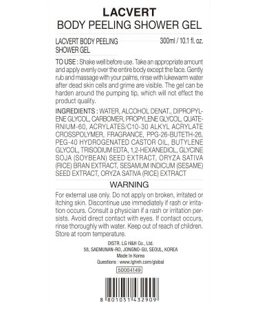 BEYOND Lacvert Body Scrub Peeling Gel - Exfoliating Body Wash for Smooth Skin | Korean Spa Treatment | 10.1fl oz | All Skin Types - Buy Online on GoSupps.com