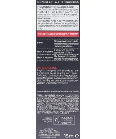 L'Or al Paris Revitalift Laser X3 Eye Care - Anti-Aging Eye Cream with Hyaluronic Acid (15ml Pack of 3) - International Shipping Available - Buy Online on GoSupps.com