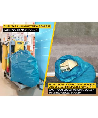 Buy 200 Premium Blue Garbage Bags - 120L 70 Tearproof XL Waste Bags - LDPE Super Quality for International Shipping - Buy Online on GoSupps.com