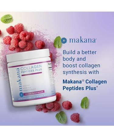 Makana Collagen Peptides Plus with Verisol Vitamin C Hyaluronic Acid & Amino Acids Supports Hair Skin Nails & Joints 30 Servings Raspberry Flavor - Buy Online on GoSupps.com