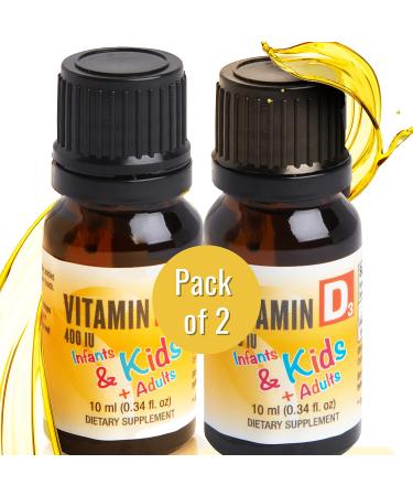GreenPeach Organic Baby & Infant Vitamin d Drops - Vegetarian| No Sugar or Flavors, Non-GMO - Pack of 2 0.34 Fl Oz (Pack of 2)