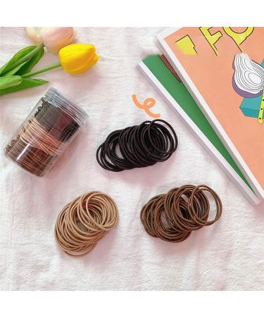 100pcs Women Girls Hair Band Ties Rope Ring Elastic Hairband Ponytail Holder for Thin Medium and Thick Hair
