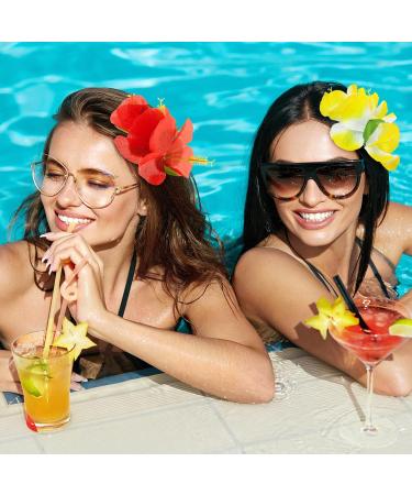BOFUNX 6 Pieces Hawaii Flower Hair Clips - Perfect Hair Accessories for Weddings Parties & Beach Summer Style - Buy Online on GoSupps.com