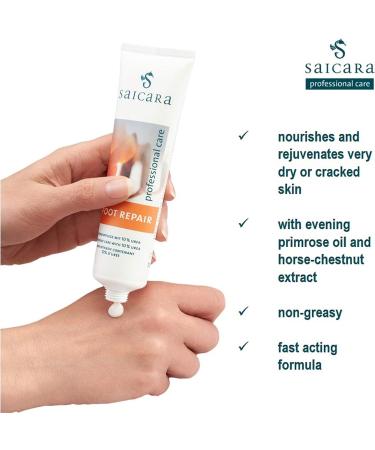 Saicara Foot Repair Cream 100ml | Intensive Urea & Horse Chestnut for Dry Cracked Skin Treatment - Buy Online on GoSupps.com