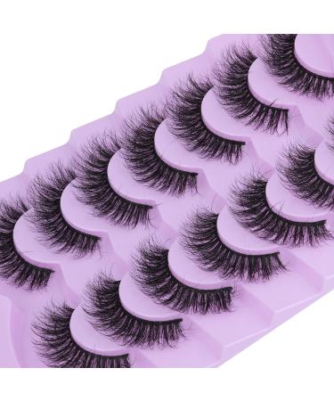 FANXITON 8D Curl Mink Lashes 7 Pairs Multipack - Natural Wispy False Eyelashes for Full Volume - C-16MM-03 - Buy Online on GoSupps.com