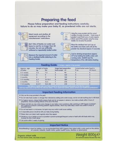 HiPP Organic 1 First Infant Baby Milk Powder 800g - From Birth - Buy Online on GoSupps.com