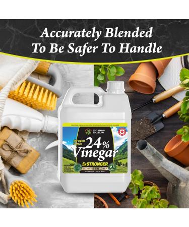 Eco Living Solutions 24% Pure Vinegar | For Home & Garden | 5X Stronger Than Vinegar | Concentrated Industrial Grade Cleaning Vinegar | Bleach Ammonia and Harmful Chemical Alternative - 1 Gallon - Buy Online on GoSupps.com