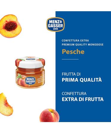 MENZ & GASSER 1935 Menz&Gasser Premium Quality Monodose Extra Peach Jam with Fruit High Quality 48 Pots x 28 g - Buy Online on GoSupps.com