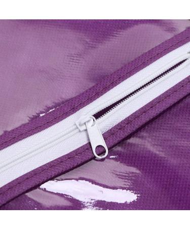 Wig Bags Storage with Hanger Hair Extensions Storage Bag Portable Dustproof Hair Extensions Carrier Holder with Zipper for Travel Daily Use(Purple) - Buy Online on GoSupps.com
