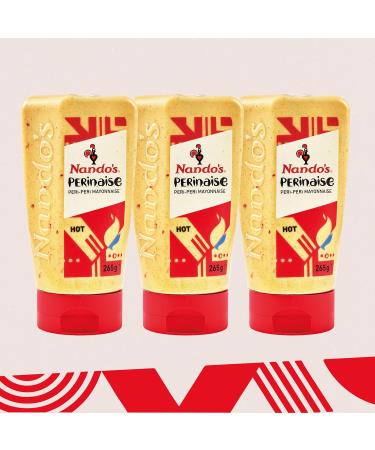 Nando's PERinaise Piquante - Mayonnaise pic e PERi-PERi Hot - Lot de 3 x 265g - Buy Online on GoSupps.com