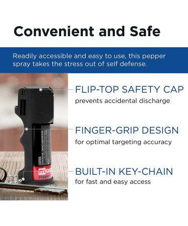 Mace Brand PepperGuard Maximum Strength Pepper Spray Personal Model, Pocket Model, or Police Model, Great for Self-Defense, Black - Buy Online on GoSupps.com