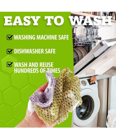 Heavy Duty Non Scratch Scouring Pads and Pot Scrubbers - Durable Mesh Dish Cloth - Odor-Free Pan Cleaner - Korea Made 2PCs - Buy Online on GoSupps.com
