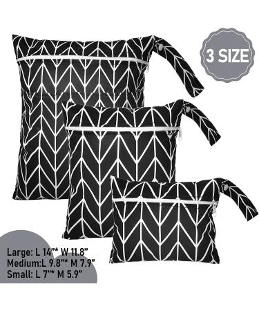 Wet Dry Bag Set - Waterproof, Washable, Travel-Friendly for Cloth Diapers & Swimsuits - 6 Piece Diaper Wet Bag Bundle - Buy Online on GoSupps.com