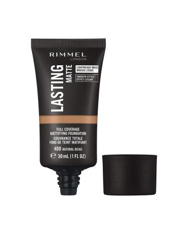 Rimmel Lasting Matte Full Coverage Light-weight Foundation 30 ml 400 Natural Beige 30 ml (1 pack) Natural / Beige