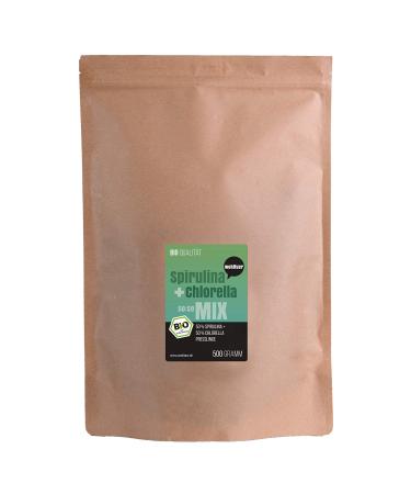 Wohltuer Spirulina + Chlorella Organic Algae Superfood Mix Tablets in Raw Food Quality 500g