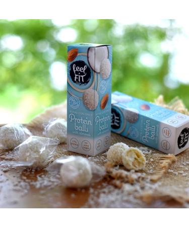 Buy Feel FIT Sugar-Free Coconut Pralines with Almonds - 12 Packs of 27g - No Added Sugar - Healthy Snack for International Shipping - Buy Online on GoSupps.com