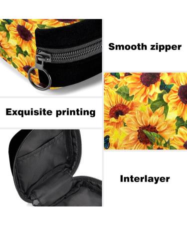 Yellow Watercolor Sunflower Period Bag | Pad Holder & Makeup Pouch - GIAPB Period Storage - Buy Online on GoSupps.com