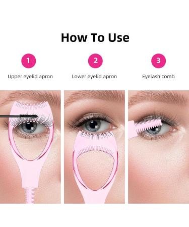 Shop WLLHYF 2 Pack Mascara Shield Guard - 3 in 1 Eyelash Applicator Tool | Perfect Makeup Separator & Protector for Women & Girls (Pink & Purple - Buy Online on GoSupps.com