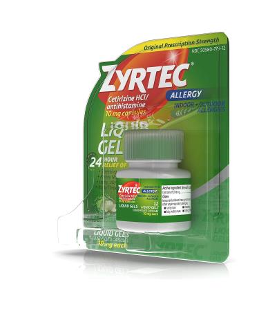 Zyrtec Allergy 24 Hour 10 mg Liquid Gels- 12 ct - Buy Online on GoSupps.com