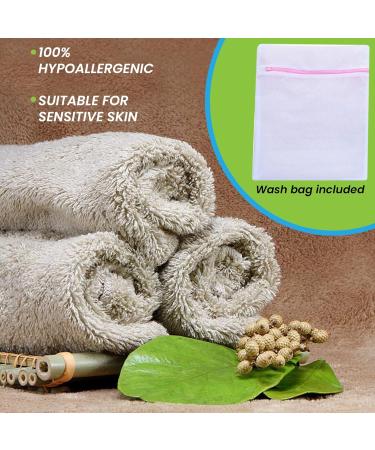 ACLEARTH Grey Bamboo Wash Cloths (6 pc) - Soft Face Wash Cloth Flannels 25x25cm for Sensitive Skin, Makeup Removal - Premium Bamboo Face Cloth for Adults, Babies, Kids - Ideal Gift - Buy Online on GoSupps.com