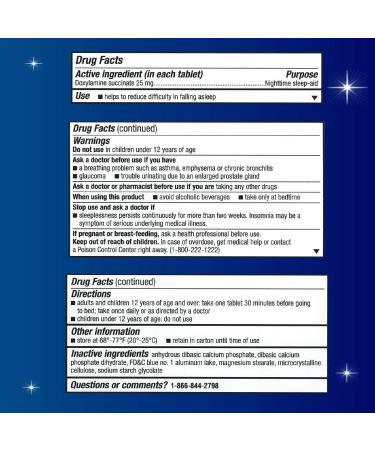 Unisom SleepTabs Nighttime Sleep-aid - Doxylamine Succinate - 16 Tablets - Buy Online on GoSupps.com