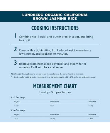 Organic California Brown Jasmine Rice - Lundberg Family Farms, Gluten-Free & High Fiber (32 oz) - Buy Online on GoSupps.com